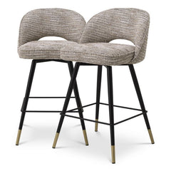 Cliff bar stool set of 2 Mademoiselle beige - Eichholtz