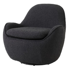 Cupido draaibare fauteuil Bouclé black - Eichholtz