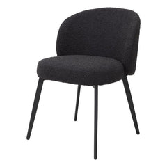 Lloyd dining room chair set of 2 Bouclé black - Eichholtz