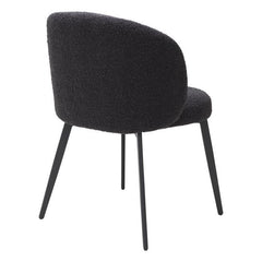 Lloyd dining room chair set of 2 Bouclé black - Eichholtz