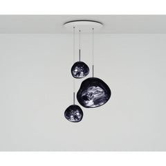 Melt trio round pendant lamp LED smoke - Tom Dixon