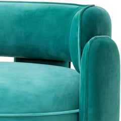 Chaplin fauteuil savona turquoise velvet - Eichholtz