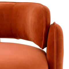 Chaplin fauteuil savona orange velvet - Eichholtz