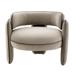 Chaplin armchair savona greige velvet - Eichholtz