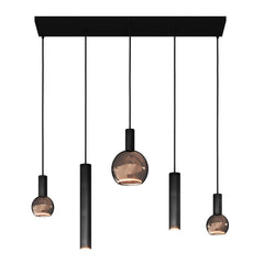 Riva hanglamp recht 100cm - 5 lampen - ZTaHL