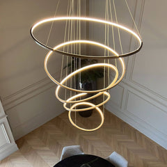 Halo ring V hanglamp geborsteld koper - The Grand Collection