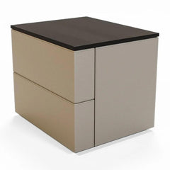 Milano bedside table smoked oak - The Grand Collection