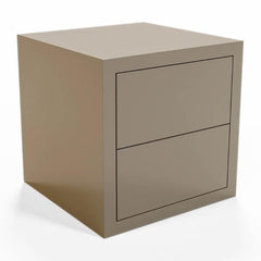 James bedside table matt taupe - The Grand Collection