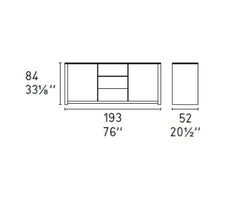 Mag eiken dressoir - Calligaris